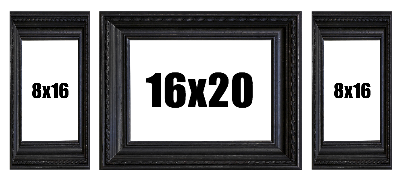 grouping of 3 picture frames